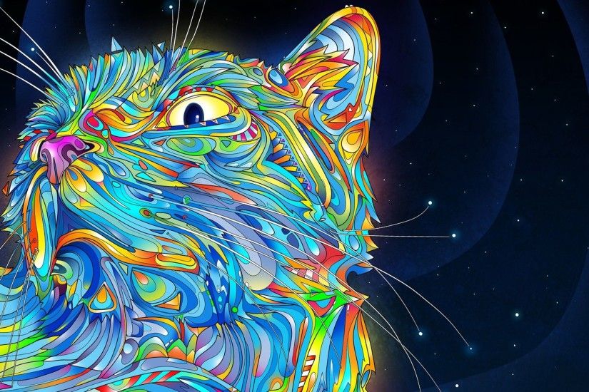 Trippy cat wallpaper | Dope Shit | Pinterest | Cat wallpaper and .