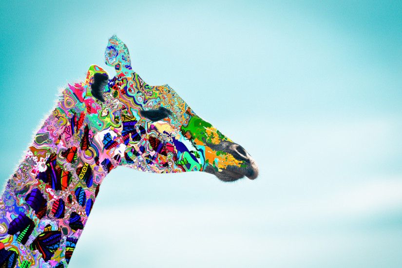 Psychedelic Giraffe Wallpaper