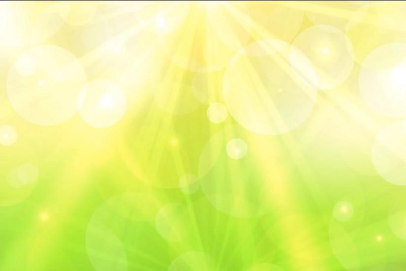 Abstract lights and blinked paricles on light green background