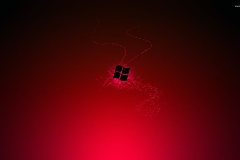 Black Windows 7 on red sparks wallpaper 1920x1200 jpg