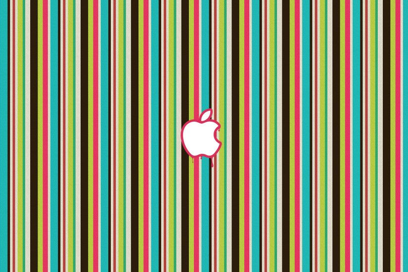Colorful striped Apple logo Colorful Apple Mobile Phone Wallpaper Hd Array