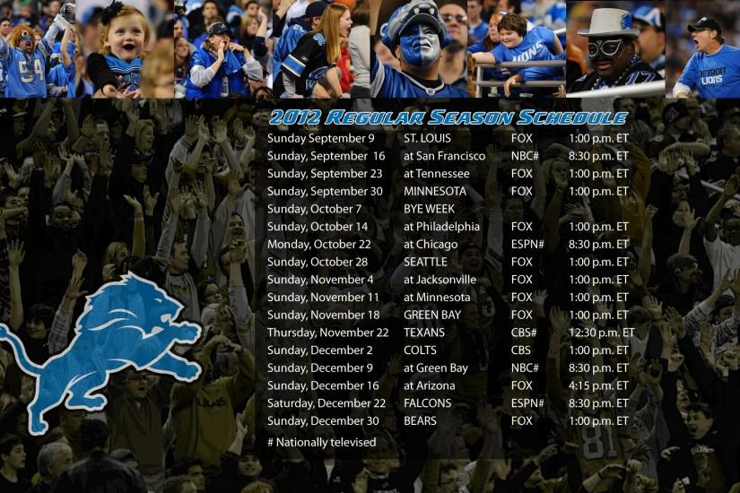 Detroit Lions Football Schedule 1920x1200