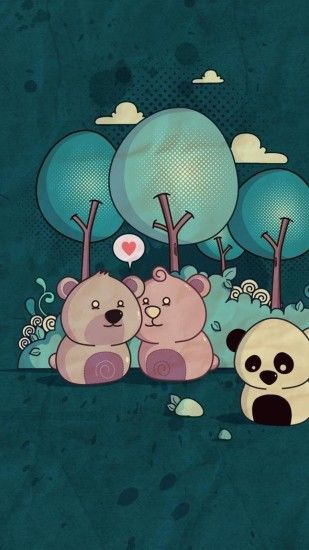 1440x2560 Wallpaper panda, bear, wood, paper