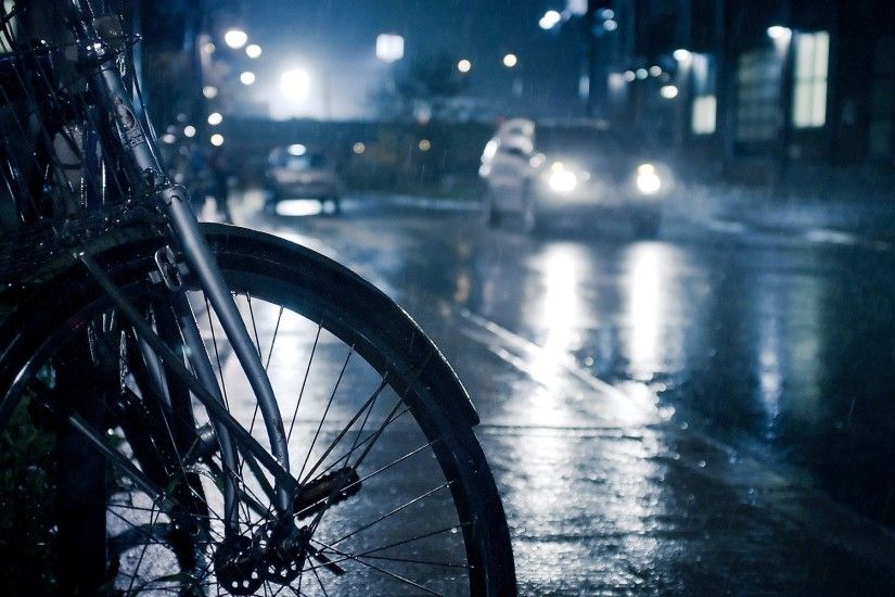 Rainy Day And Bicycle Wallpaper HD Wallpaper | WallpaperLepi
