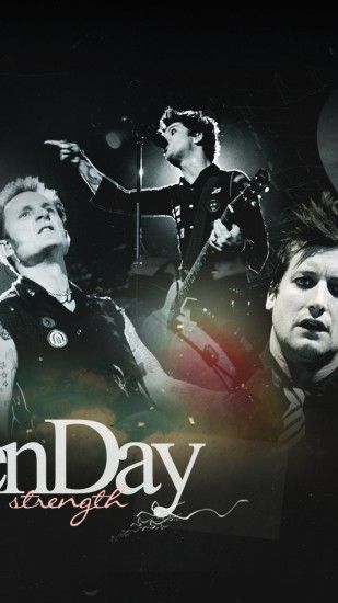 1080x1920 Wallpaper green day, band, letters, concert, faces