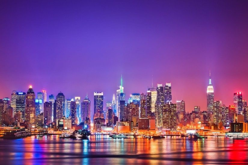 Night shining New York HD Desktop Wallpaper