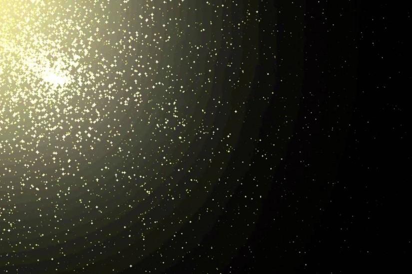 Particles ANIMATION FREE FOOTAGE HD Yellow Stars Across Black Background