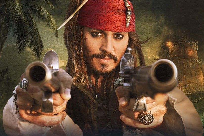 Actors Captain Jack Sparrow Guns Johnny Depp Movies Pirates Of The Caribbean