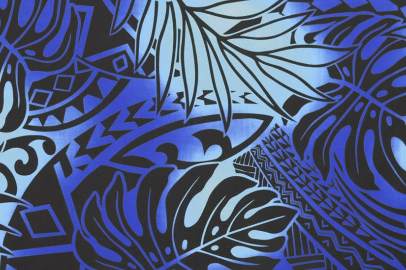 Tapa fabric: Polynesian tribal tattoo patterns and monstera leaves for  lavalava, aloha shirts and