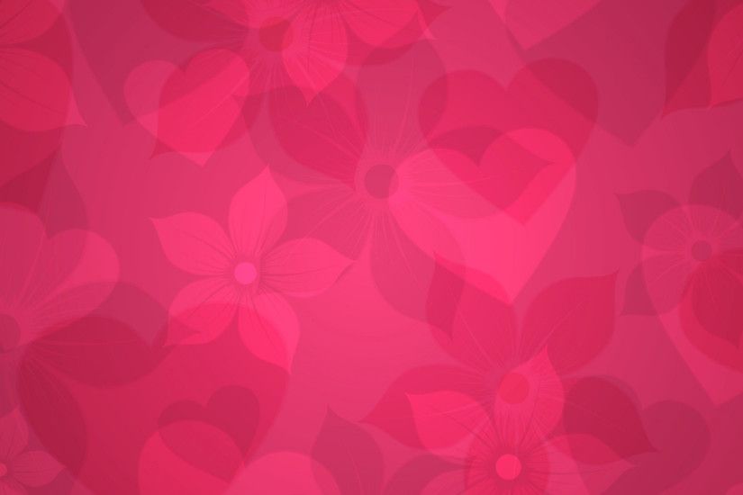 3840x1200 Wallpaper texture, pink, heart, hearts, flowers