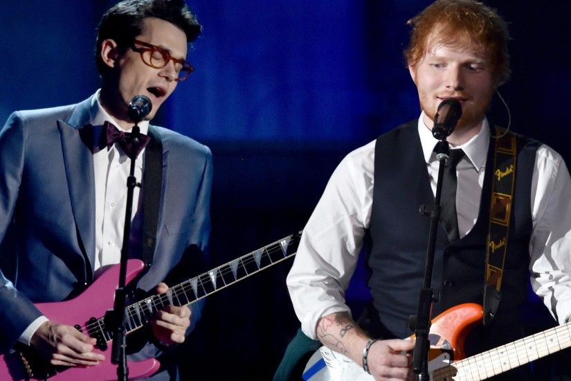 Ed Sheeran & John Mayer's 2015 Grammys Performance "Thinking Out Loud"! -  YouTube
