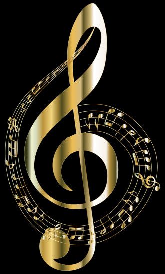 Gold Musical Notes Typography 2 by GDJ
