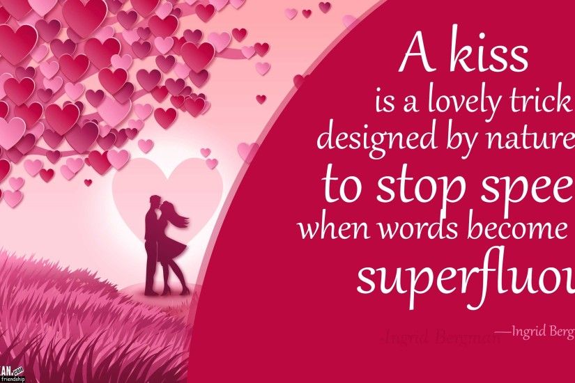 Cute Kissing Quotes Images For Her/Him -Best Love Kiss Quotes