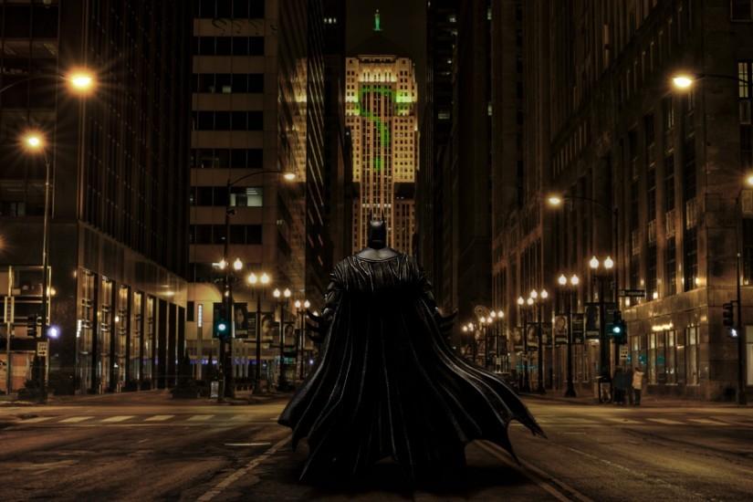 Batman, The Riddler, Fan Art, Gotham City, Chicago, Photoshopped, The Dark  Knight Wallpaper HD