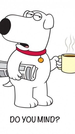 1440x2560 Wallpaper family guy, brian, griffin, dog, newspaper, coffee