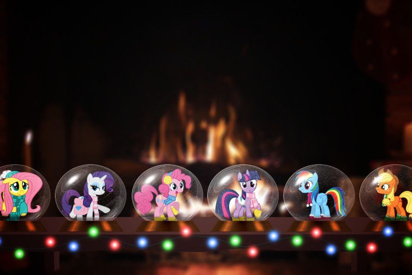 ... My Little Pony: FiM Mane 6 Christmas Wallpaper by allwat