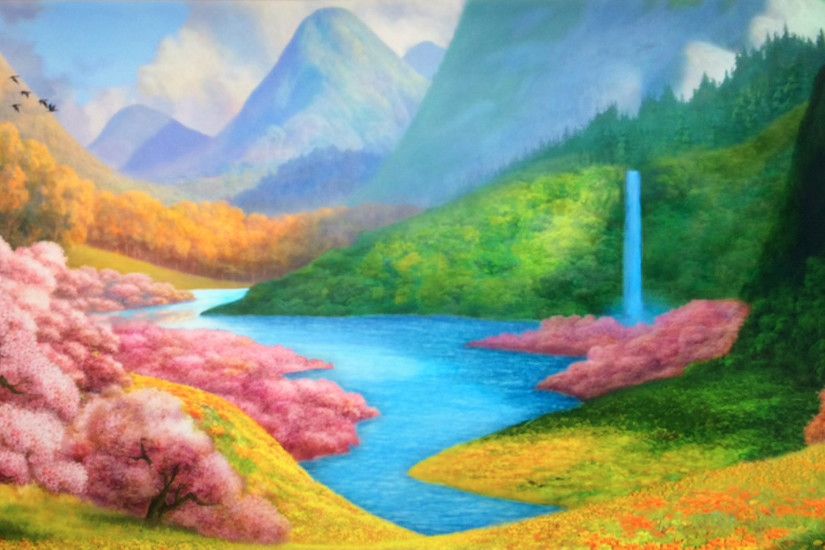 The initial background design, created by Barry Atkinson! You should  definitely check out more of his work. Just look at this masterpiece: