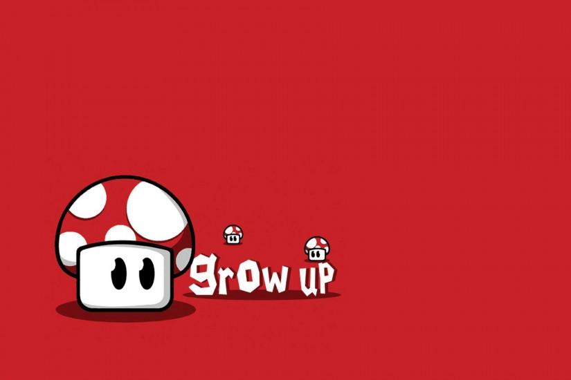 Mario Mushrooms Nintendo Simple Background Wallpaper ...