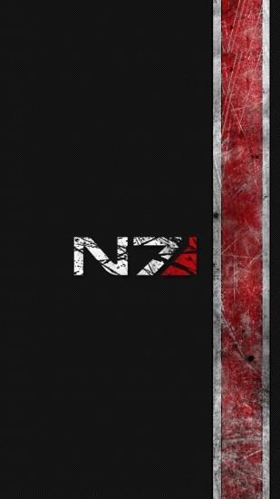 Preview wallpaper mass effect 3, n7, background, font, graphics 1080x1920