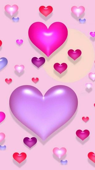 Pink and purple hearts. #cute #girlie #wallpaper