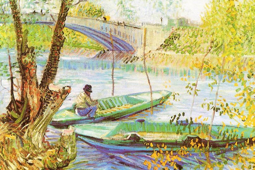 Van Gogh Fishing Boat Wallpaper HD