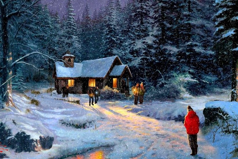 Thomas Tag - Christmas Miracle Peaceful Winter Time Forest Xmas Merry  Decorations Happy Holidays Decoration Woods