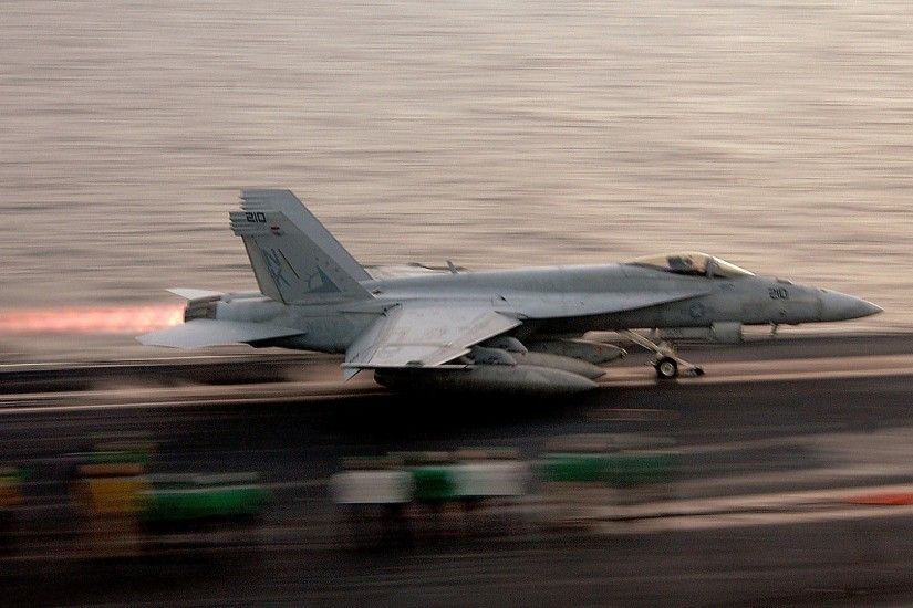 aircraft military navy take off vehicles aircraft carriers F-18 Hornet -  Wallpaper (#