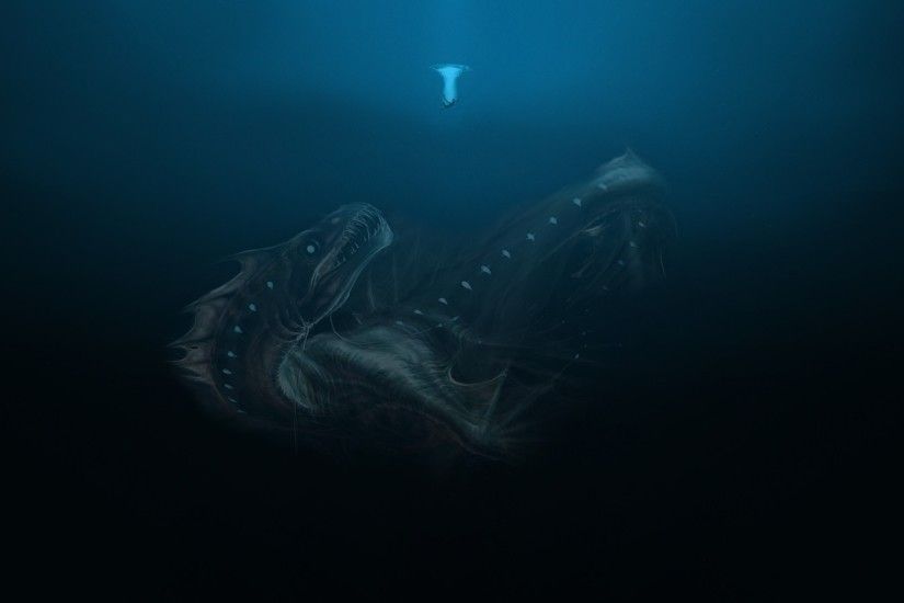 sea monsters sea underwater deep sea ocean wave darkness 1920x1200 px  computer wallpaper marine biology
