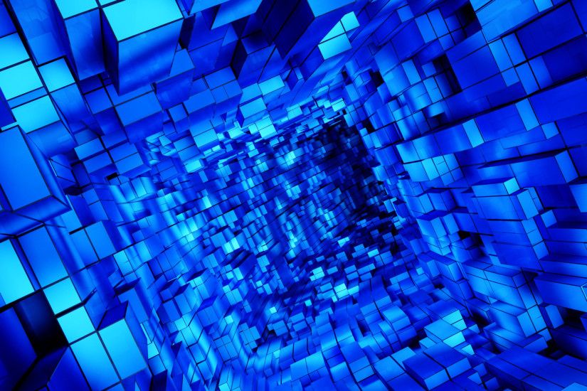 Abstract Blue Cubes