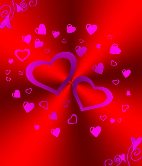 ... Red And Purple Hearts Background by Princessdawn755