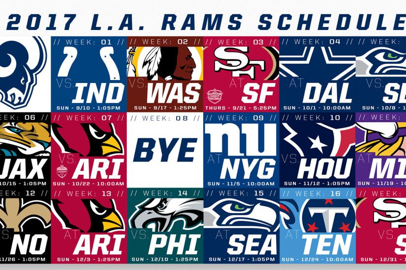 Now that the 2017 Los Angeles Rams schedule is out click to download these  wallpapers for desktop and mobile.