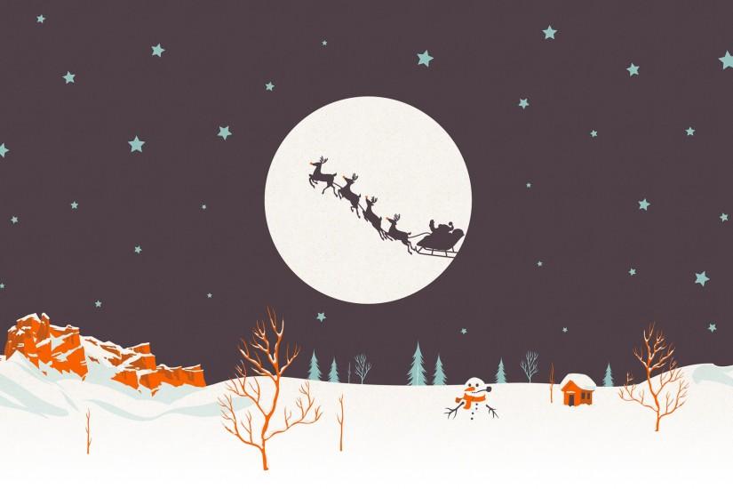 Christmas Desktop Wallpaper Illustration