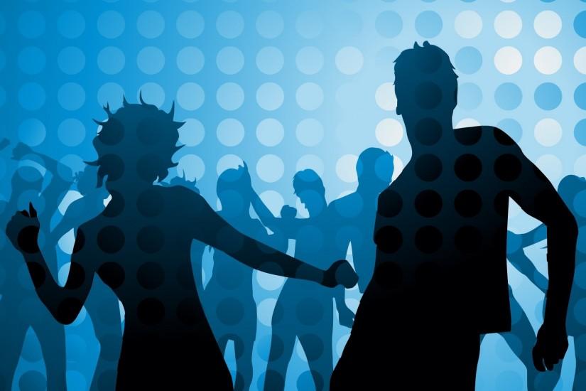 Preview wallpaper people, dancing, disco, circles 1920x1080