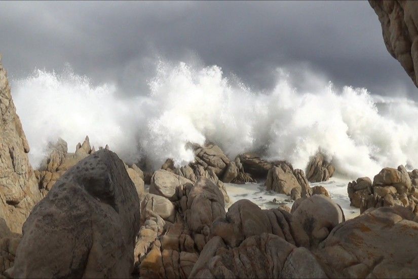 Big ocean waves crashing - stormy sea - Western Cape coast South Africa -  HD 1080P - YouTube