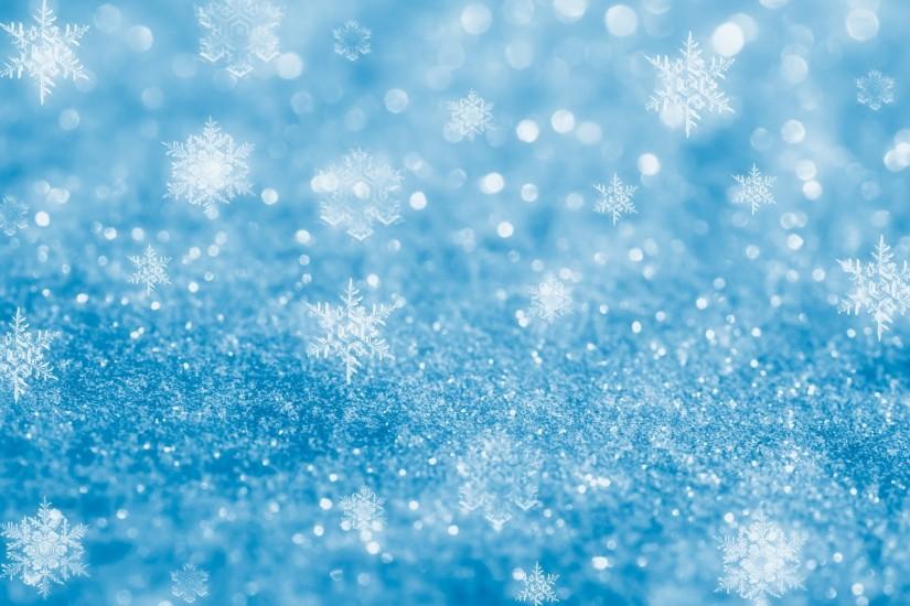 Wonderful Snow Flake Blue Glitter Background