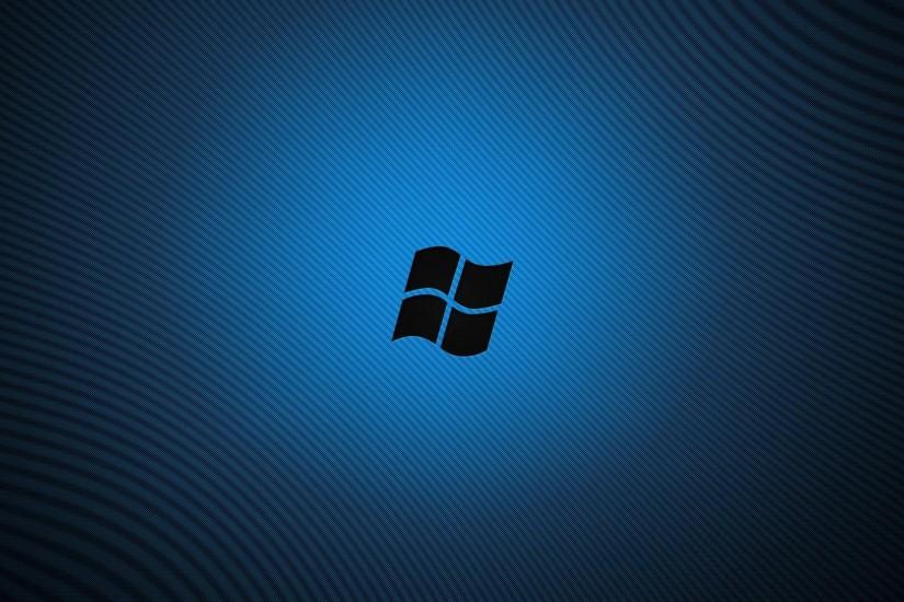 Wallpaper Windows 7, Black, Blue, Icon, Logo HD, Picture, Image