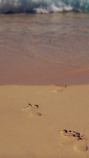 Sea Beach Footprint Vacation Summer Dark #iPhone #6 #plus #wallpaper