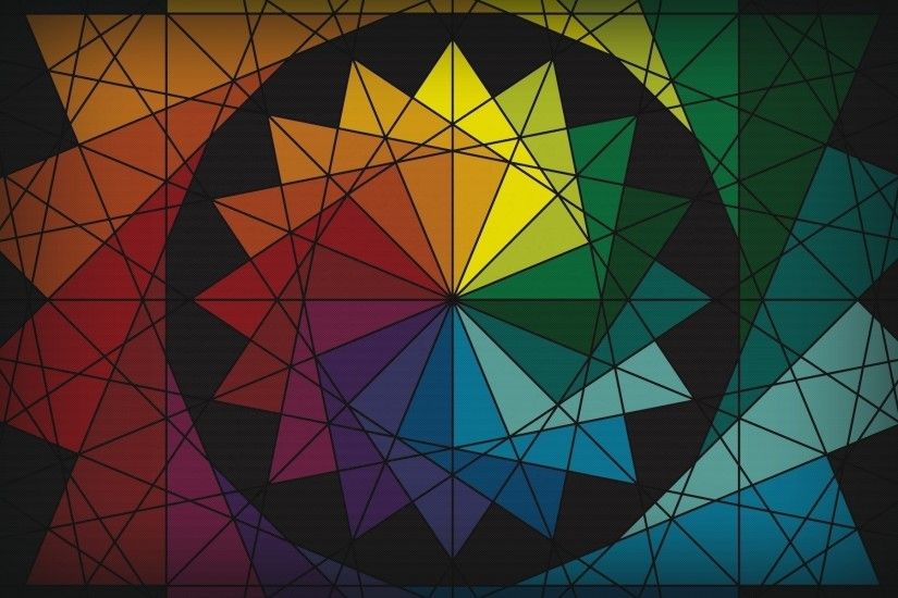 abstract, Colorful, Circle, Triangle, Color Wheel Wallpapers HD / Desktop  and Mobile Backgrounds