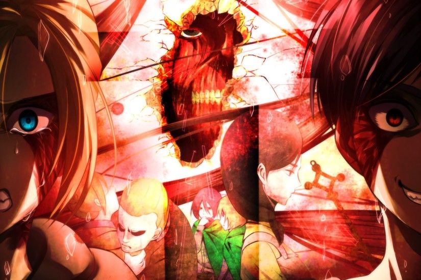 annie leonhart eren jaeger attack on titan shingeki no kyojin anime hd .