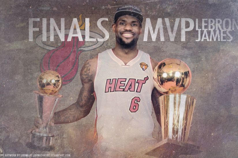 LeBron James 2012 NBA Finals Trophies Wallpaper