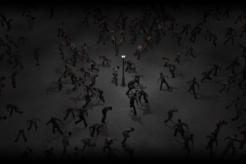 File:Yet Another Zombie Defense Background Zombies near the lamp post.jpg