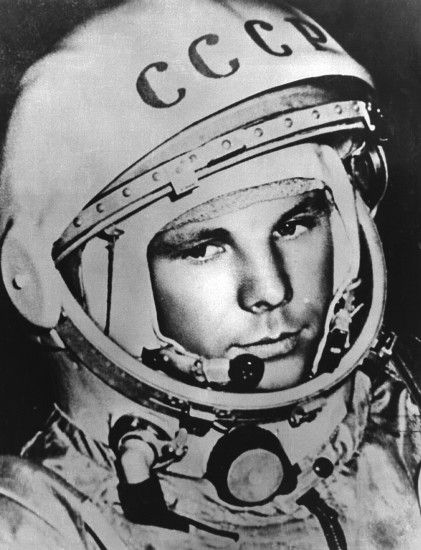 On 12 April 1961, Russian cosmonaut Yuri Gagarin became the first human to  travel into