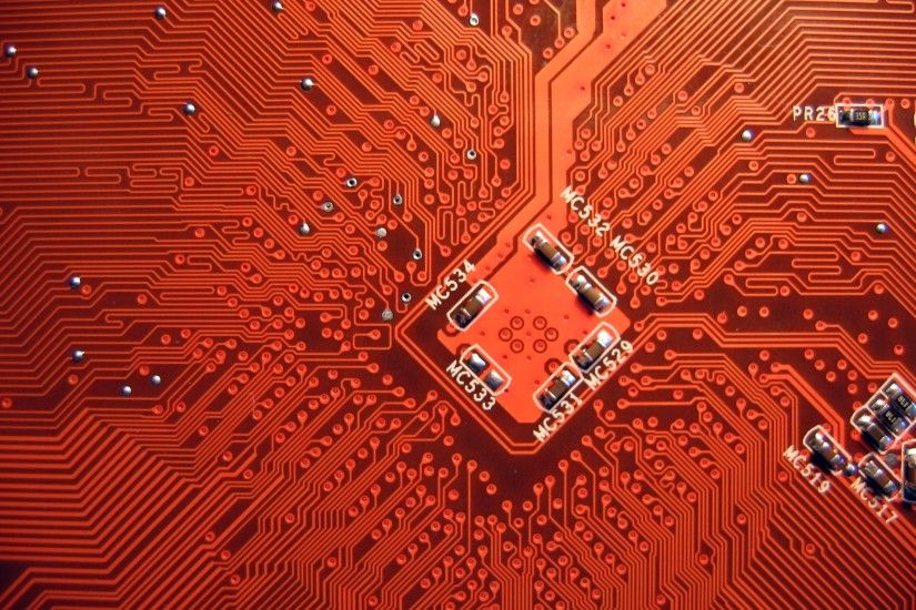 Wallpapers For > Red Circuit Board Background