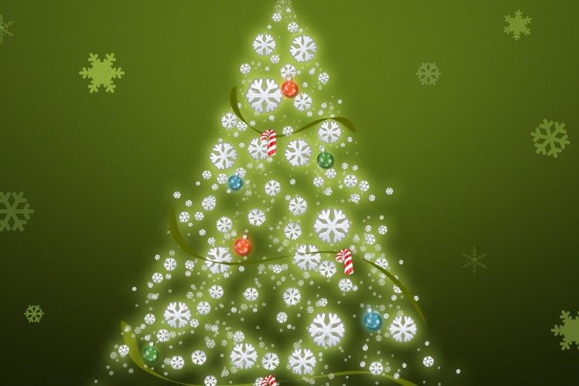 christmas computer desktop wallpaper ; Christmas-Tree-Green-Background- Desktop-Wallpaper