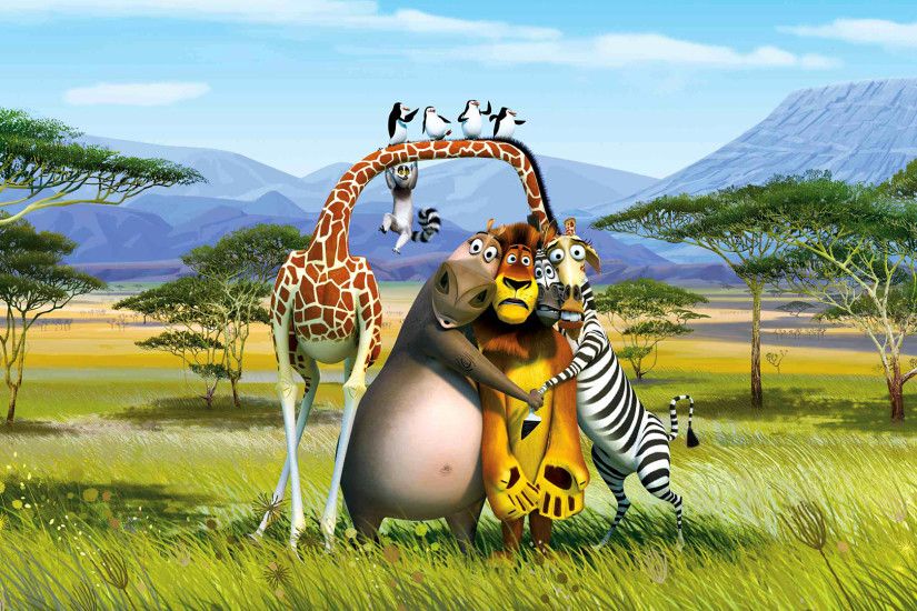 animated animal Madasagar cartoon HD wallpapers
