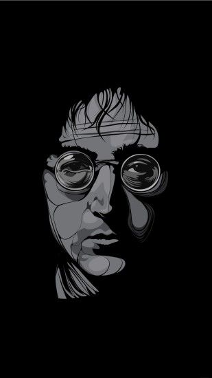 Download John Lennon 1080 x 1920 Wallpapers - 4382224 - celebrity  blackwhite guy Beatles | mobile9