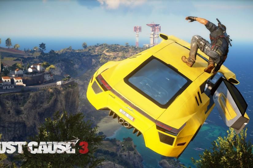 Rico Rodriguez on the top of a car - Just Cause 3 wallpaper 1920x1080 jpg