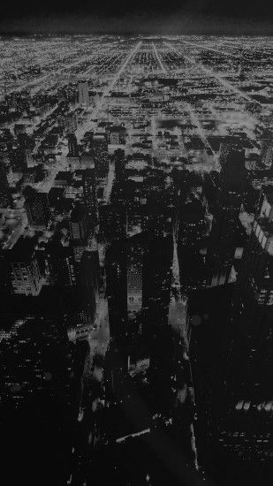 Chicago Night Sky City Dark #iPhone #6 #plus #wallpaper