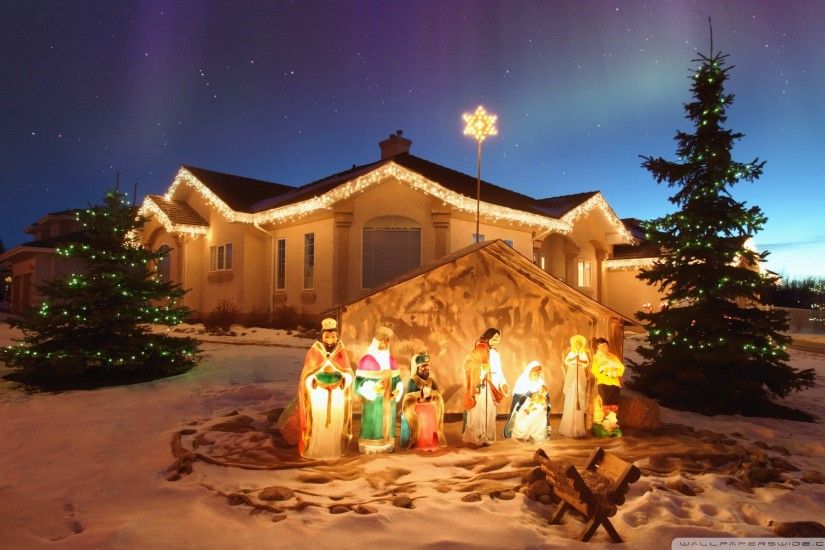 Outdoor Christmas Nativity Scen Â· outdoor_christmas_nativity_scene-wallpaper -1920x1200