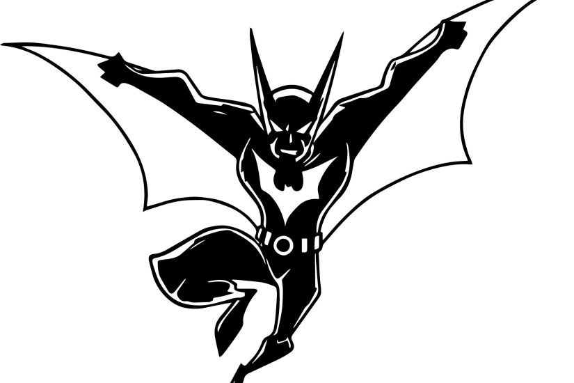 Batman Beyond Cartoon Characters Wallpaper Coloring Page